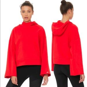 ALO Yoga low key hoodie in Cherry Pop